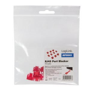 Bloqueador De Puertos Logilink Rj45 Set 10 Piezas Rojo