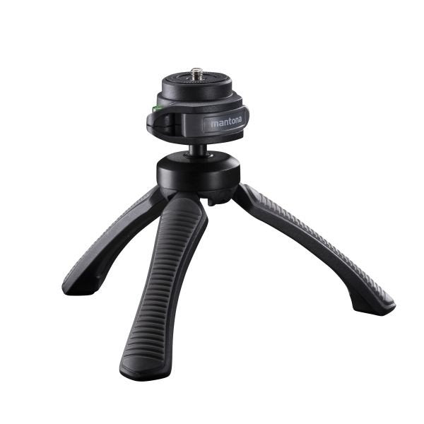 Mantona 21406 Tripode Smartphone/Cámara Digital 3 Pata(S) Negro, Gris