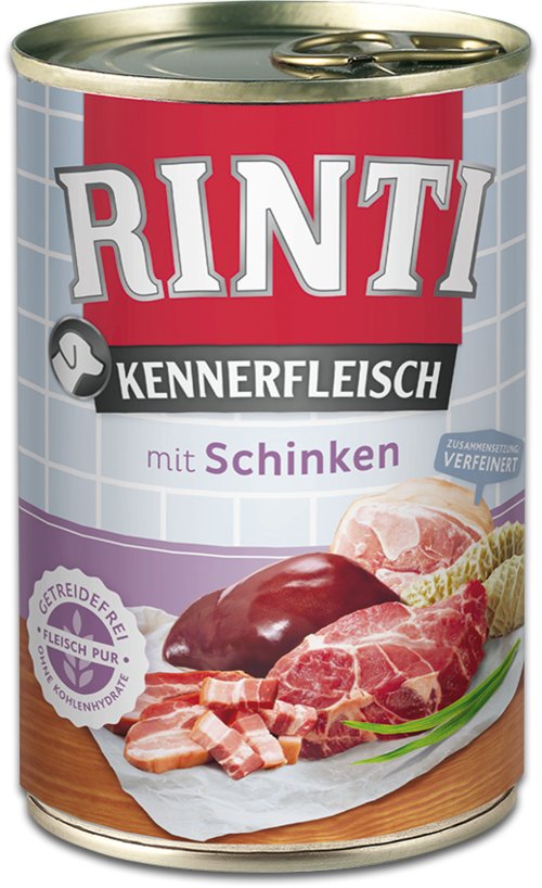 Rinti Kennerfleisch Ham - Comida Húmeda Para Perros - 400g