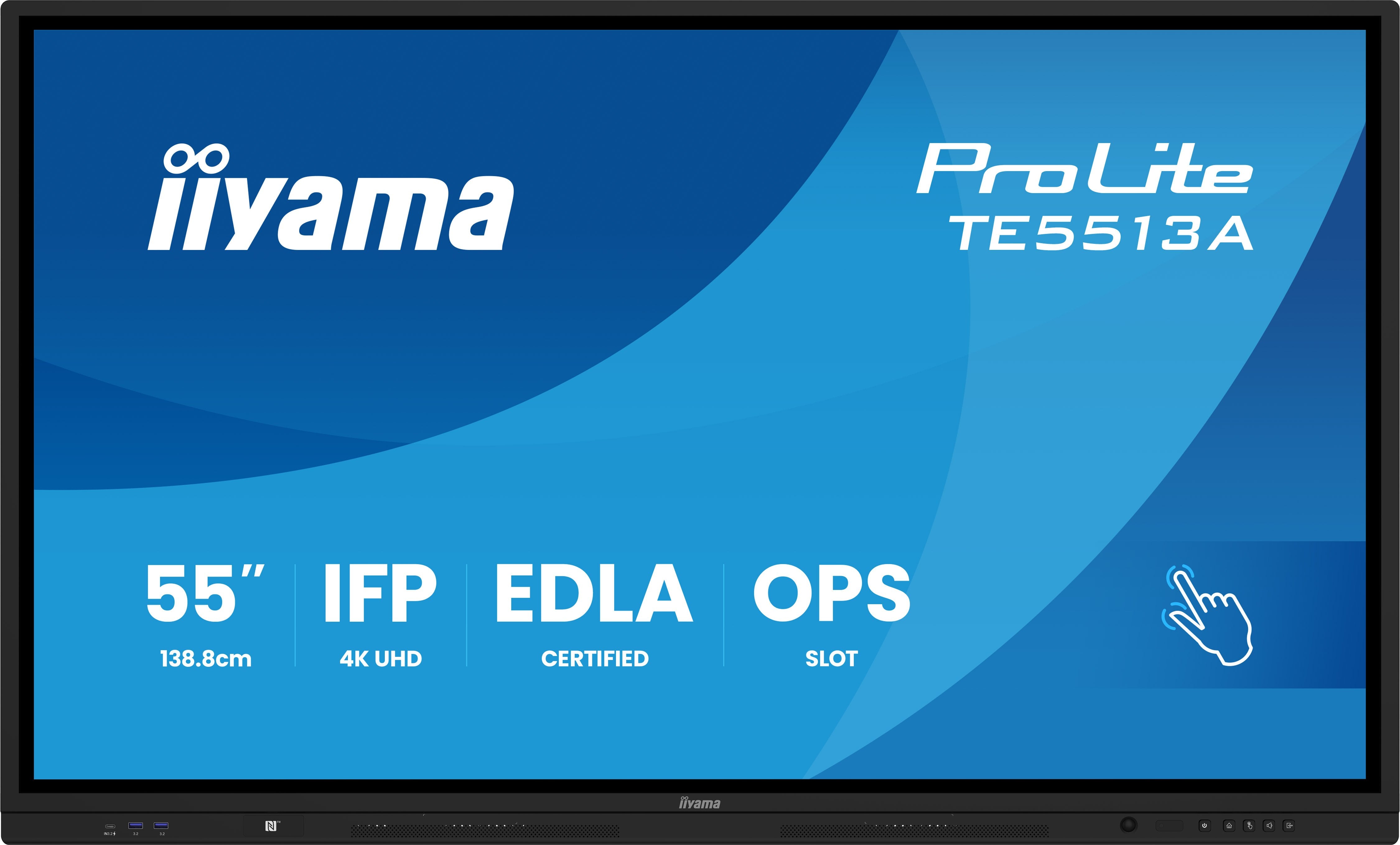 EAN 4948570128105 - iiyama TE5513A-B3AG pantalla de señalización Panel plano interactivo 138,7 cm (54.6") LCD Wifi 500 cd / m imagen 1