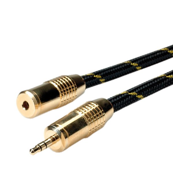 Roline Gold 3.5mm Audio-Verlngerungscable Stecker   Buchse 2.5m