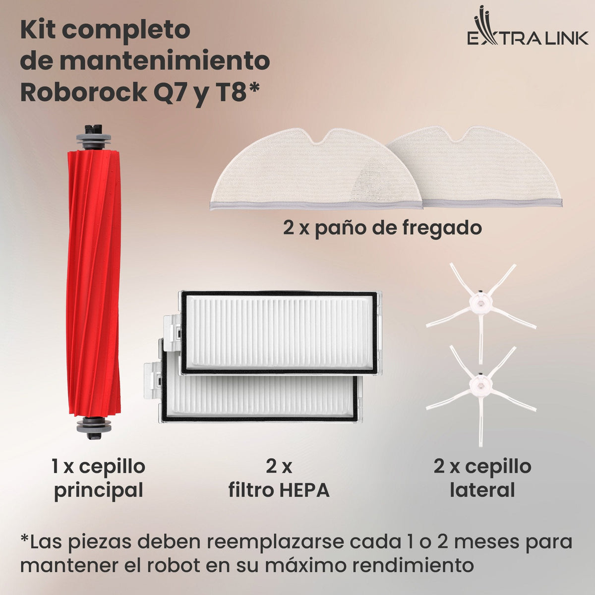 Zestaw Czesci Roborock Q7 Max Q7 Max+ T8