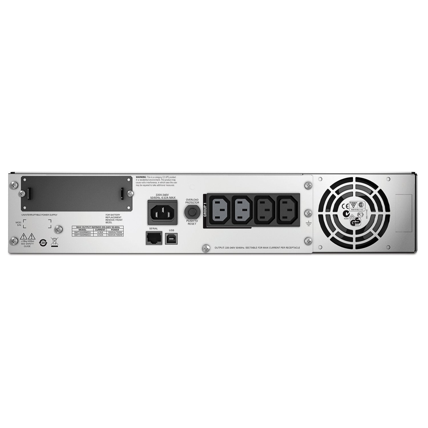 Apc Usv Smt1500rmi2u Smartups 1500va Lcd Rm 2u 230v