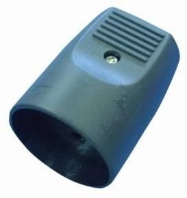 Extender With Earth, Straight, Black 10a-250v Gruedsfl
