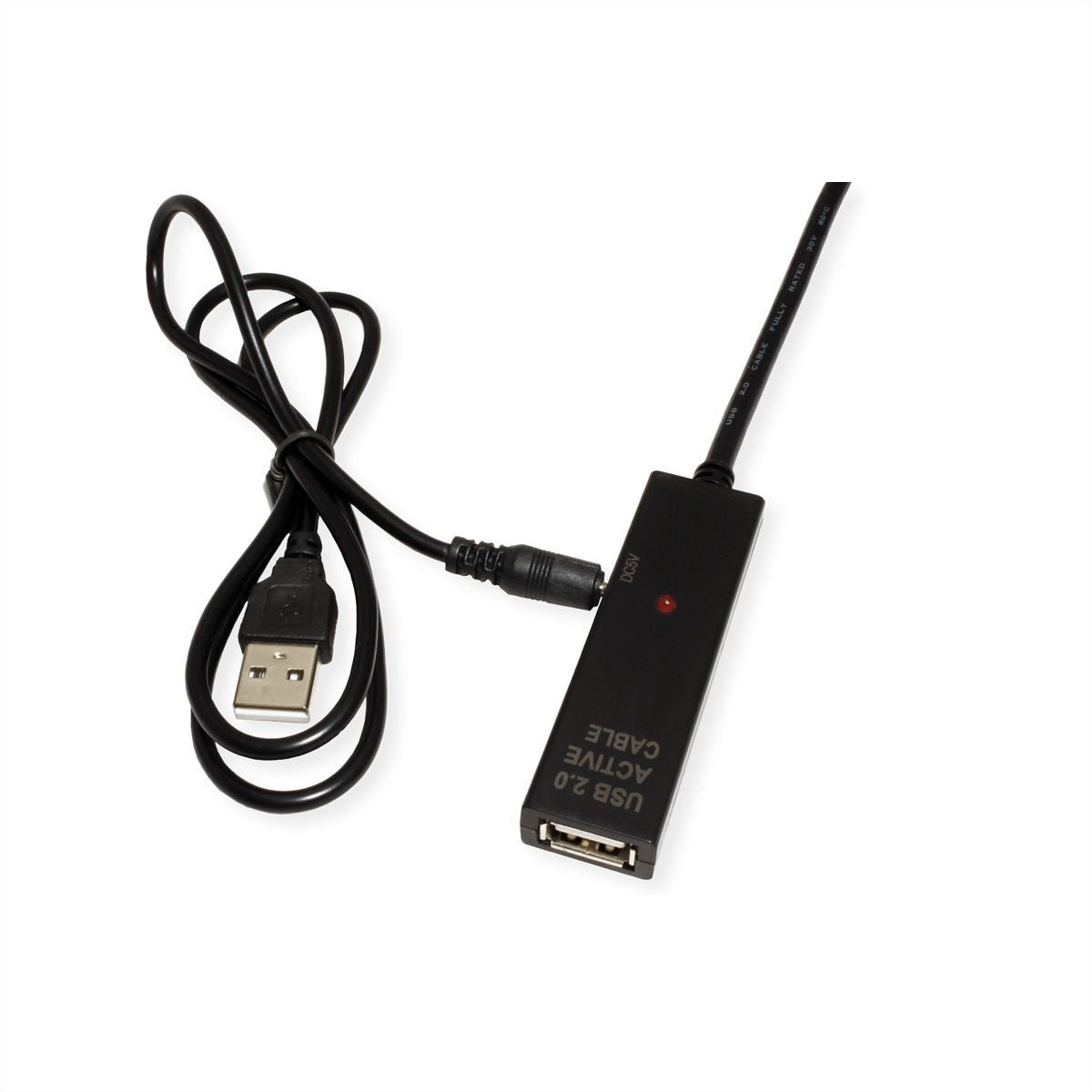 Value Usb 2.0 Verlngerung, Aktiv, Mit Repeater, A-C, Schwarz, 15 M
