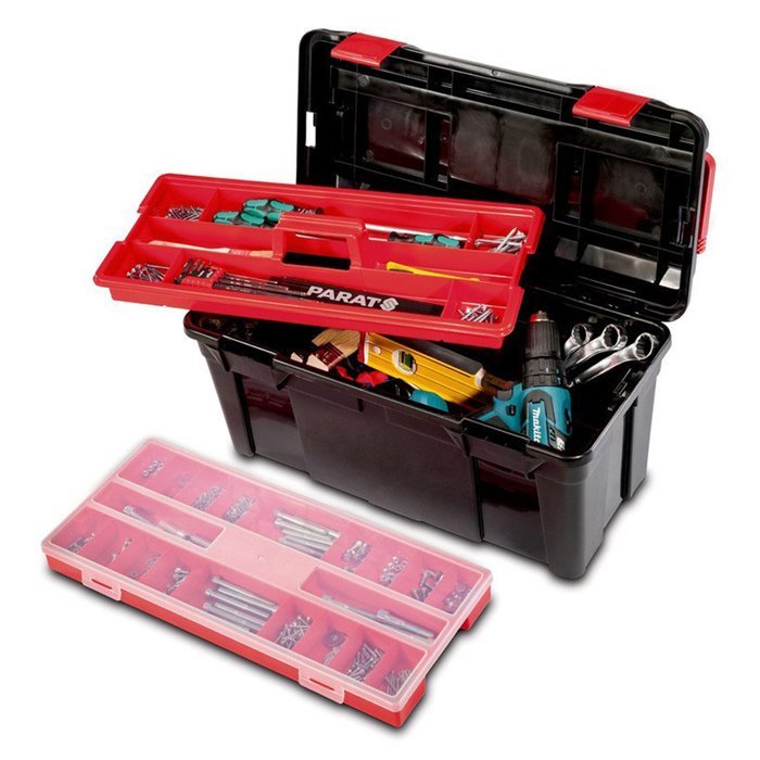 Parat 5813000391 Pieza Pequeña Y Caja De Herramientas Polipropileno Negro, Rojo