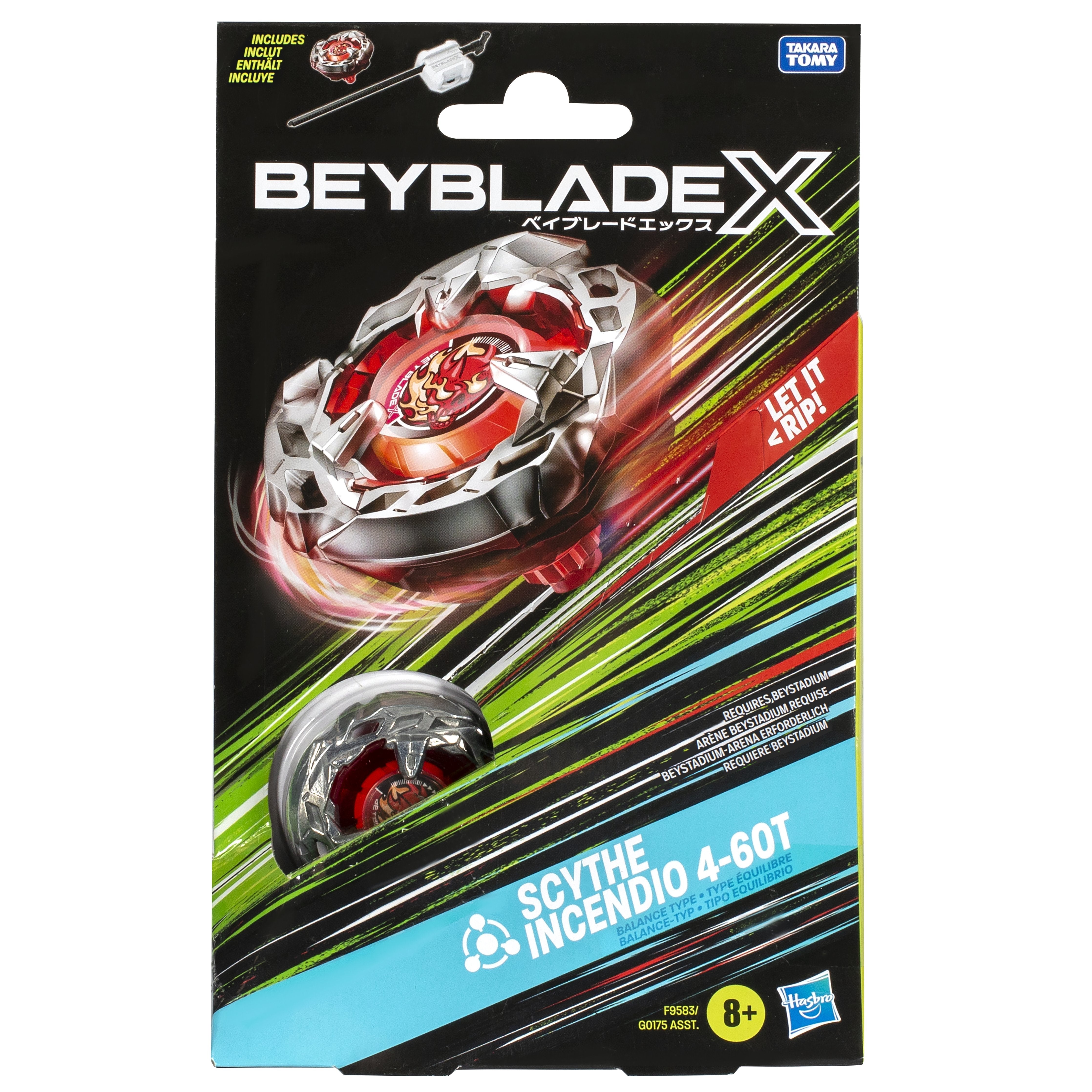 Juego Kit Inicial Sword Dran 3-60f Beyblade X Surtido