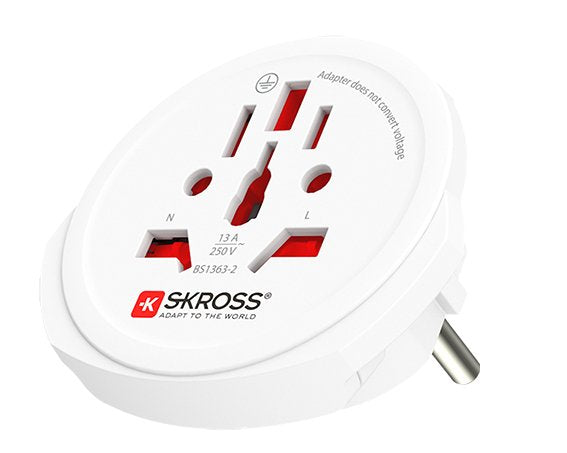 Skross 1.500211c-E Adaptador De Enchufe Eléctrico Universal Tipo C (Europlug) Blanco