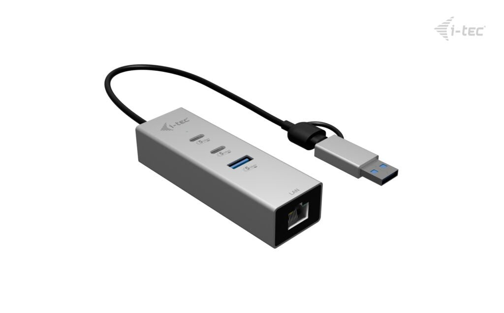 D I-Tec Usb-C Usb-A Metal Hub 3 2x Usb-C Gen1 1x Usb-A Gen1 1x 2,5glan
