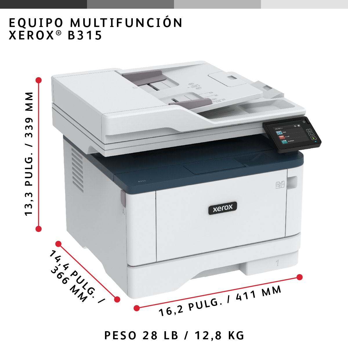 EAN 0095205069419 - Xerox B315V_DNI impresora multifunción Laser 2400 x 2400 DPI Wifi imagen 11