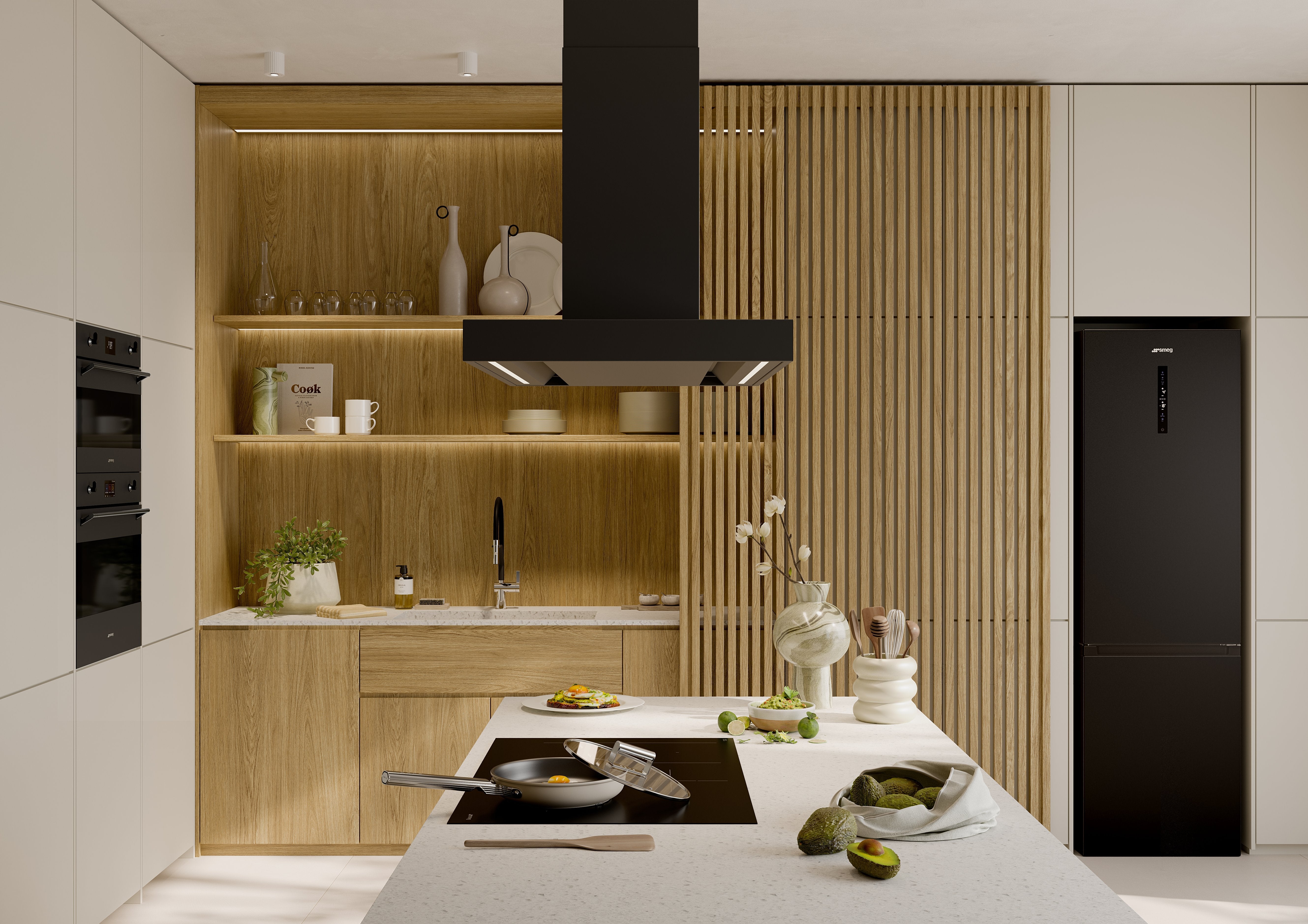 Smeg Fpf2002crm Bratpfanne, 20 Cm, Keramik, Edelstahlgriff, Mattcreme