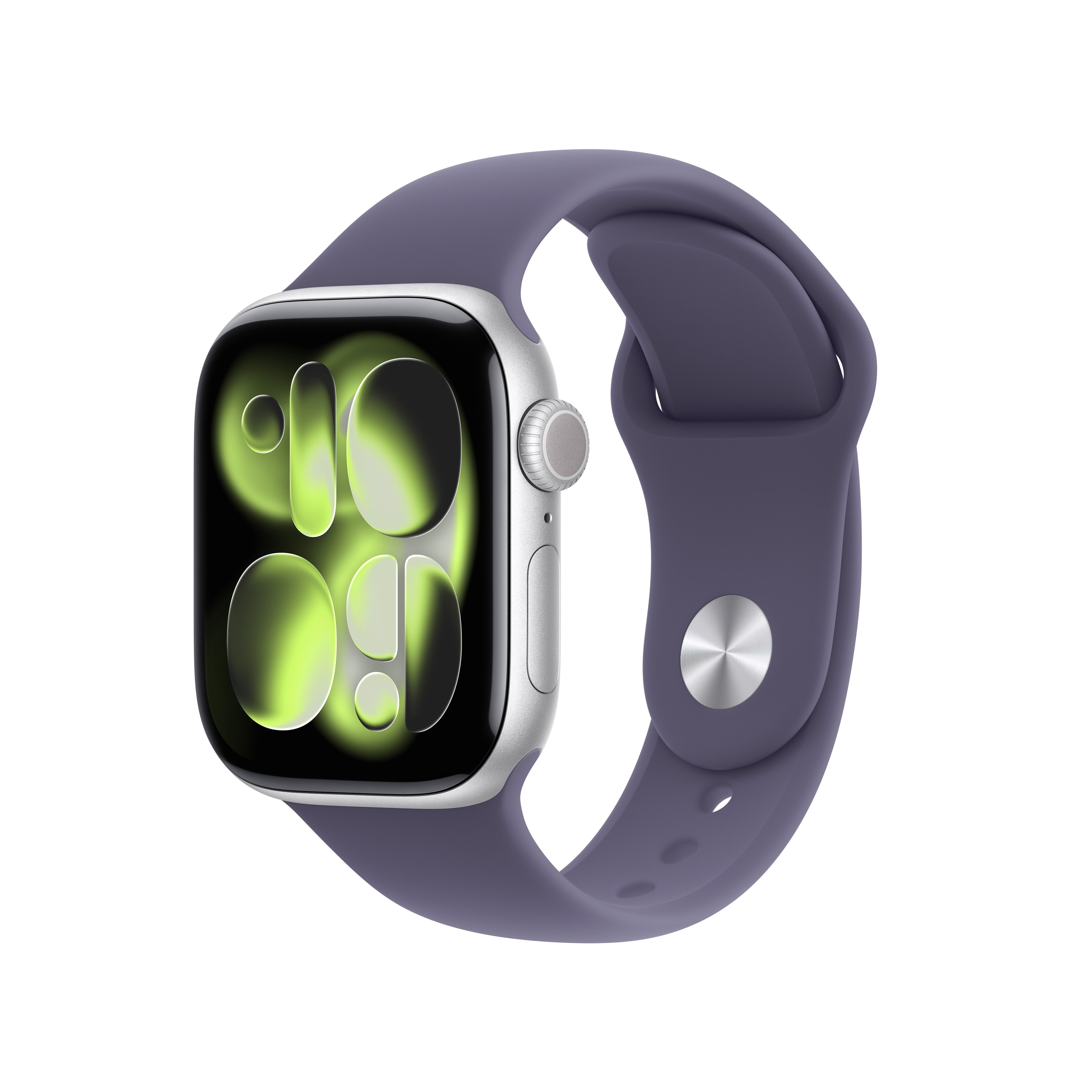 Apple Watch S11 Aluminium 42mm Silber (Sportarmband Nebelviolett) M L