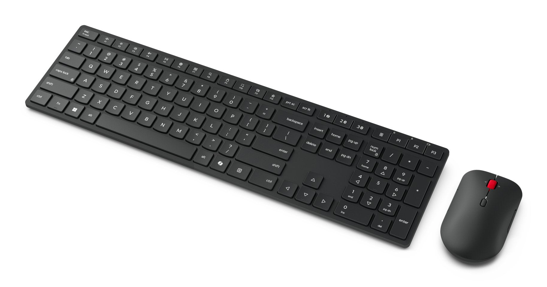 EAN 0195892125273 - Lenovo 4X31S04848 teclado Ratón incluido Oficina RF Wireless + Bluetooth Inglés de EE. UU. Negro imagen 3