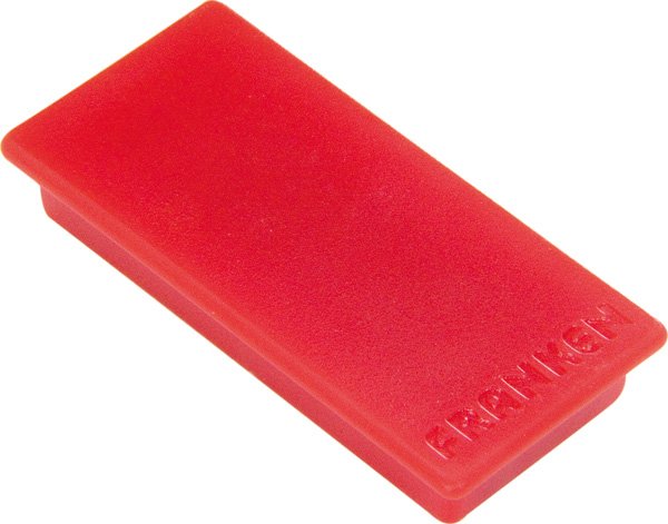 Franken Gmbh Franken Tacking - Magnet - Rectangular - 2.3 X 5 Cm - Rojo (Paquete De 10)