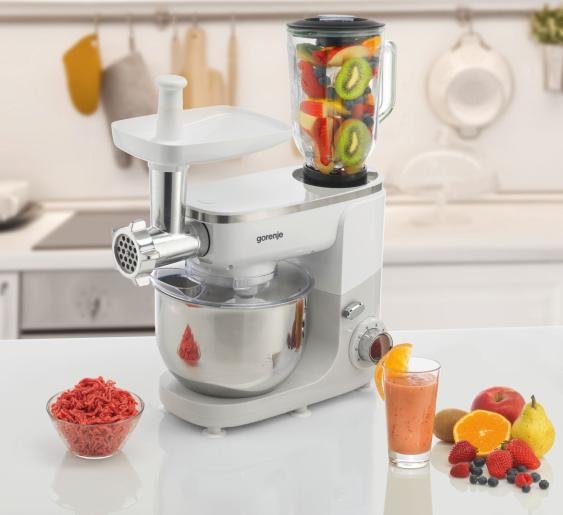 Gorenje Mmc1005w Robot De Cocina 1000 W 4,8 L Gris, Acero Inoxidable, Blanco
