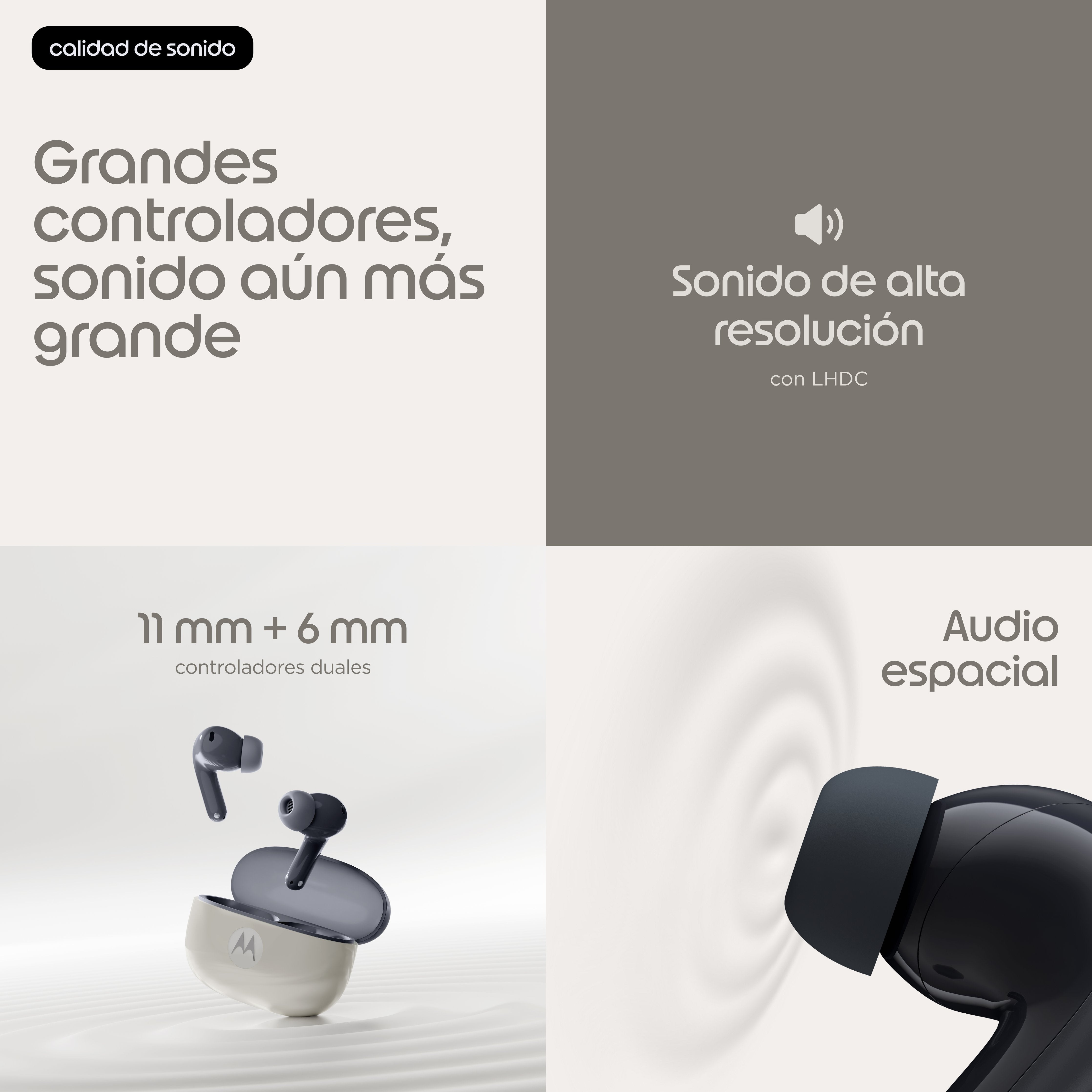 Auriculares  Moto Buds 2 Carbon
