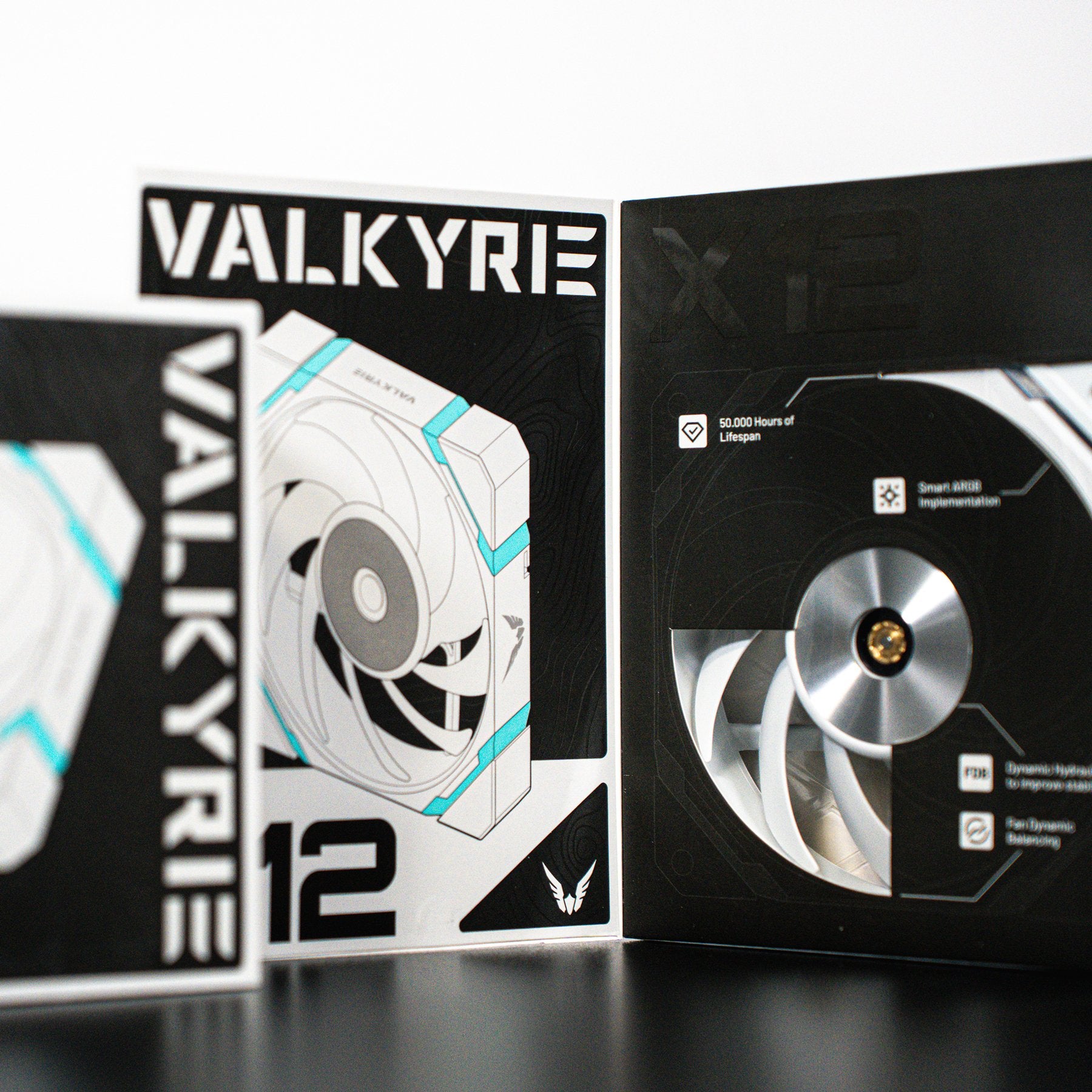 EAN 5298003820281 - Valkyrie VK-FANX12RW sistema de refrigeración para ordenador Carcasa del ordenador Ventilador Negro imagen 2