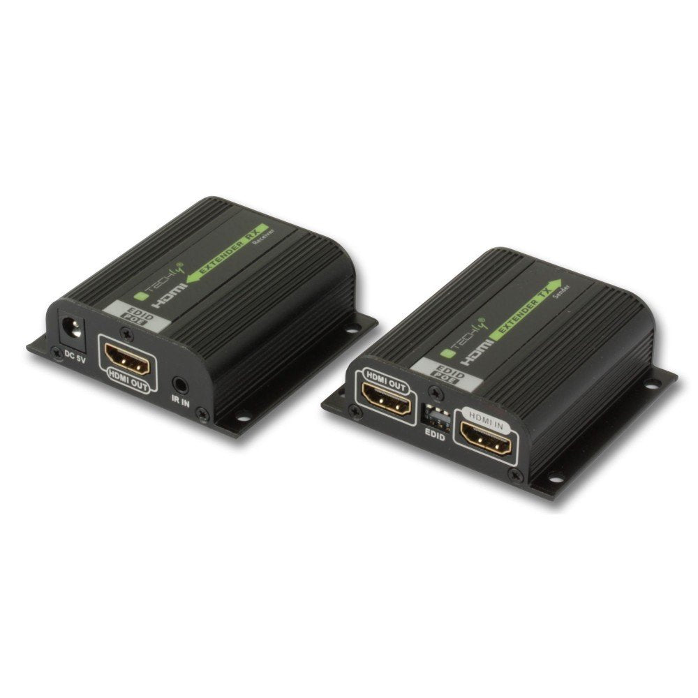 Techly 100709 Extensor Hdmi Por Cable Cat6 / 6a / 7 Hasta 40m 1080p Poe Edid Ir