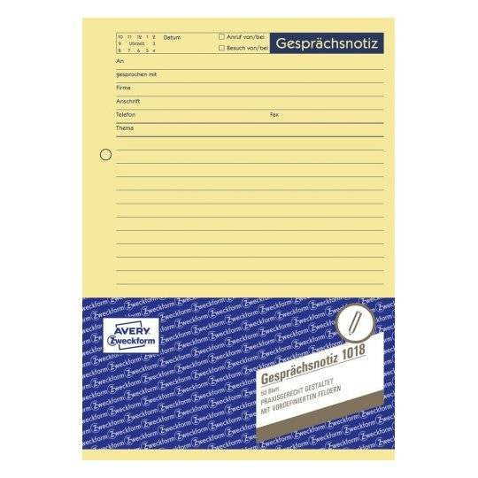Avery Zweckform Notizformular - 50 Hoja - A5 (148 X 210 Mm)