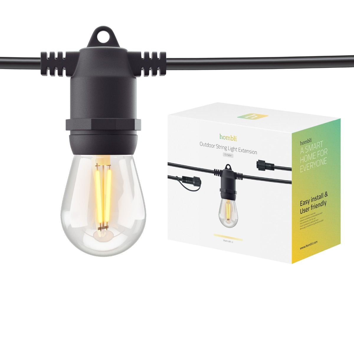 Hombli Smarte Outdoor Lichterkette 5m Verlängerung