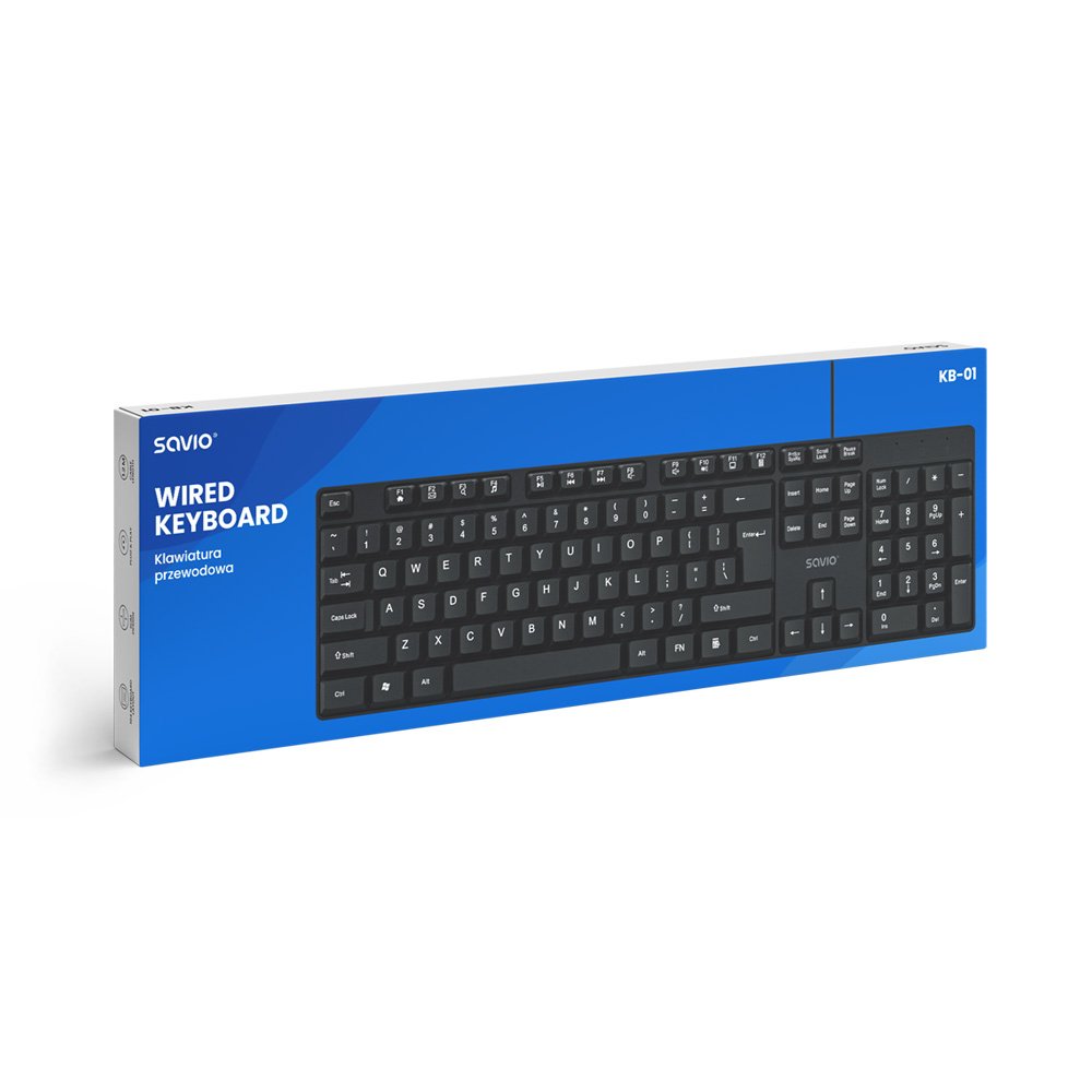 EAN 5901986048848 - Savio KB-01 teclado Hogar / Oficina USB QWERTY Inglés de EE. UU. Negro imagen 6