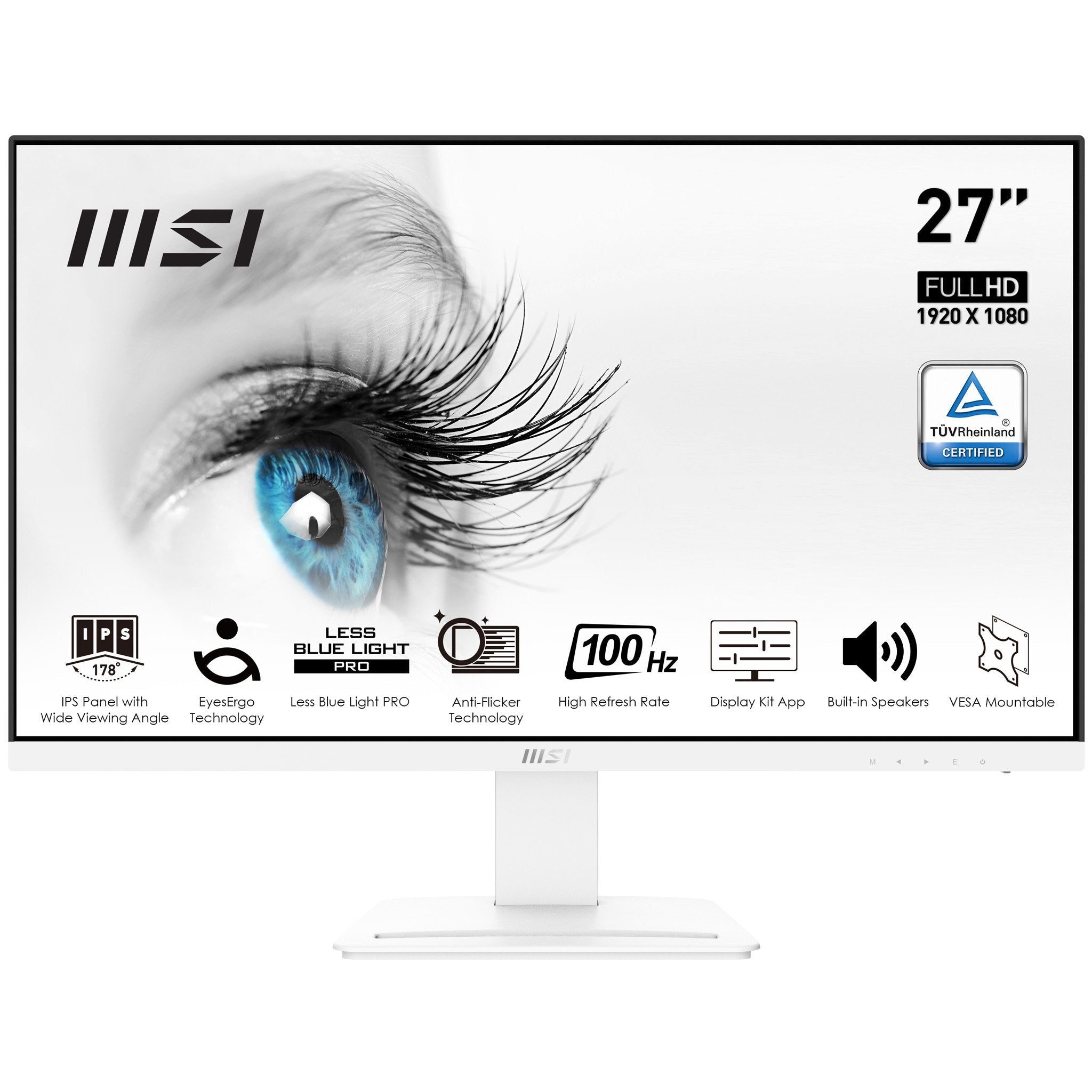 Monitor Msi Pro Mp273aw  (27") 1920 X 1080 Pixeles Full Hd Led Blanco