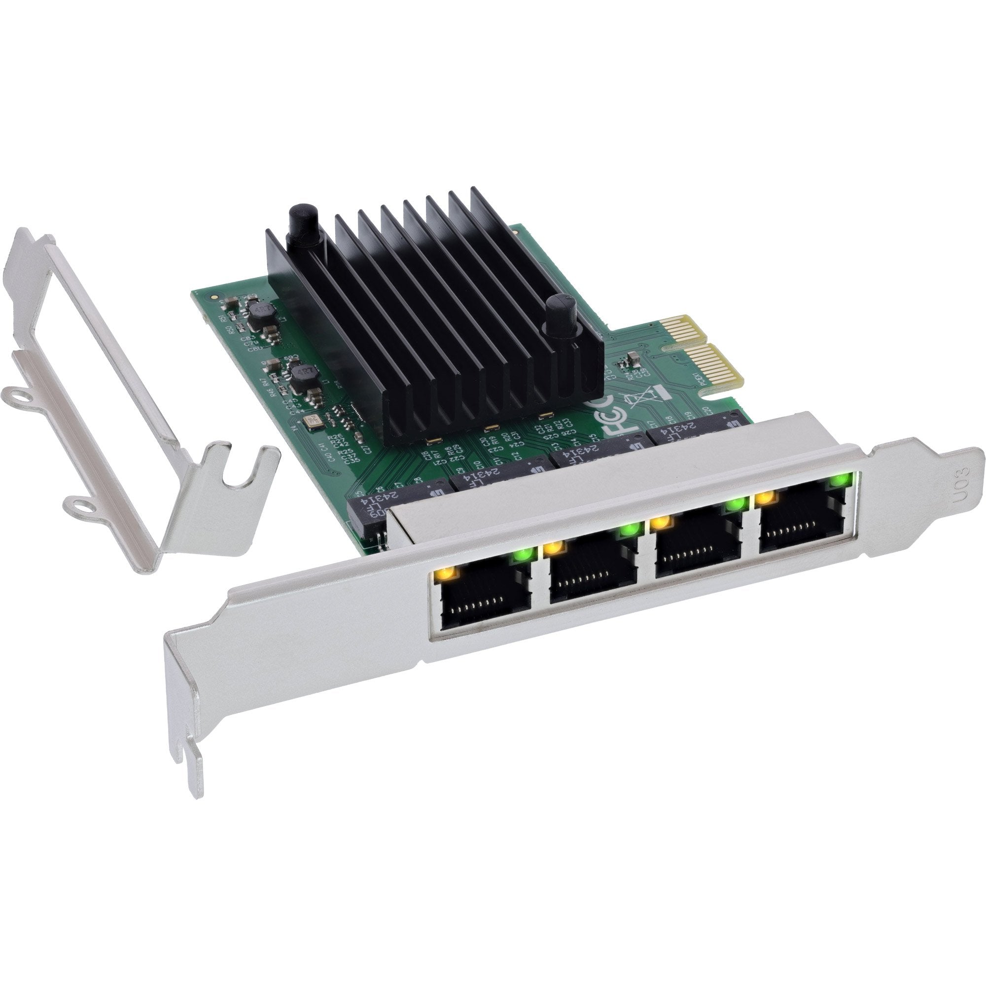 Inline Quad Gigabit Tarjeta De Red - 4x Rj45 1 Gb/S - Pcie X1