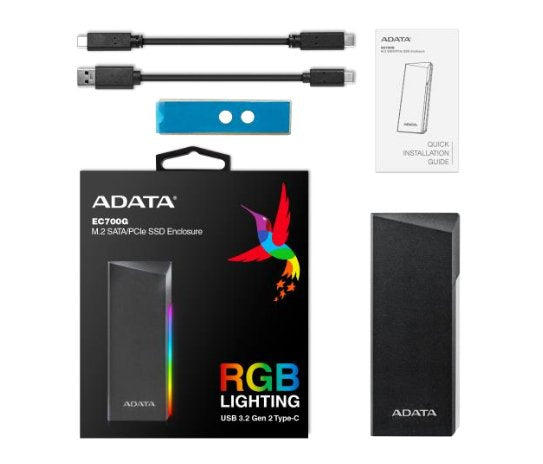 EAN 4711085932150 - ADATA AEC700GU32G2-CGY caja para disco duro externo Caja externa para unidad de estado sólido (SSD) Negro imagen 1