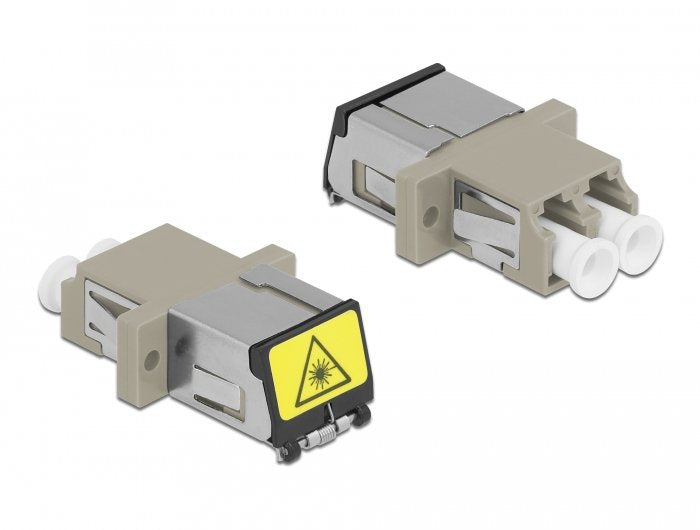 Lwl Kupplung Mit Laserschutzklappe Lc Duplex Buchse Zu Lc Duplex Buchse Multimode Beige