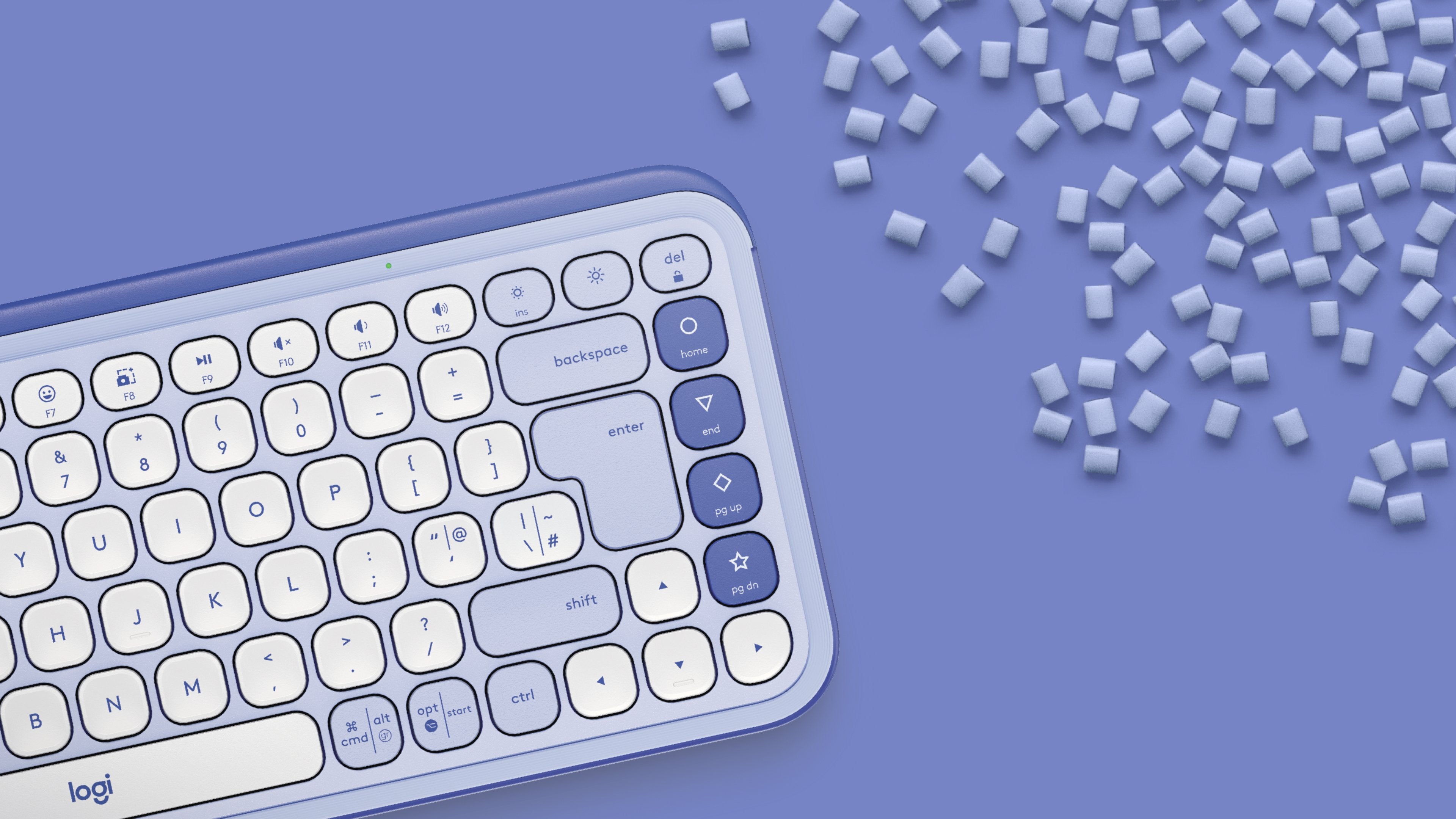 EAN 5099206127586 - Logitech 920-013074 teclado Universal Bluetooth QWERTY Internacional de EE.UU. Lila, Blanco imagen 6