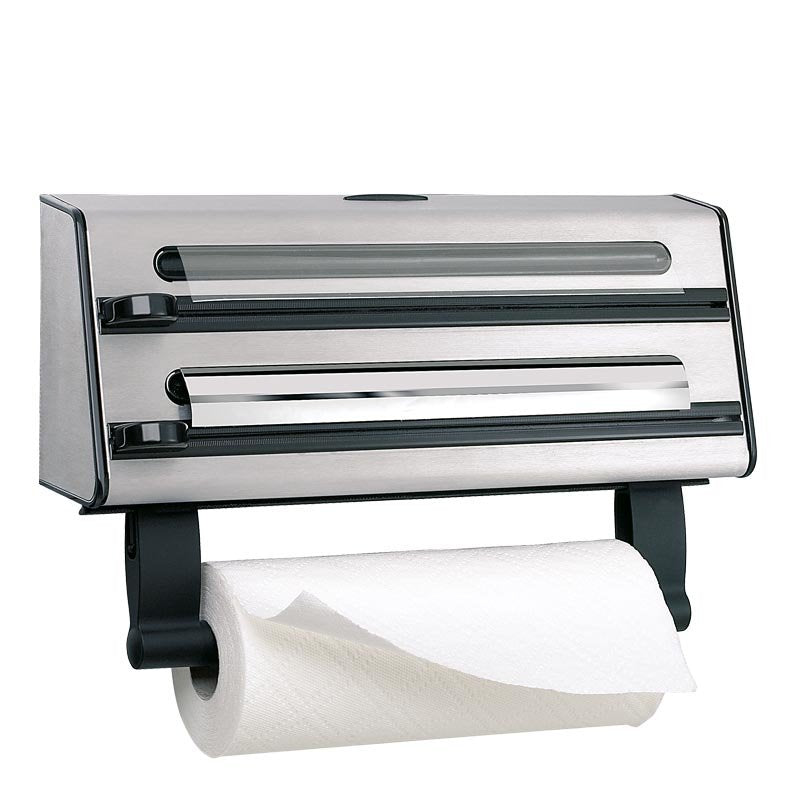 Emsa 504180 Contura 3 Tomas-Schneidabroller, Edelstahl, Plata/Schwarz