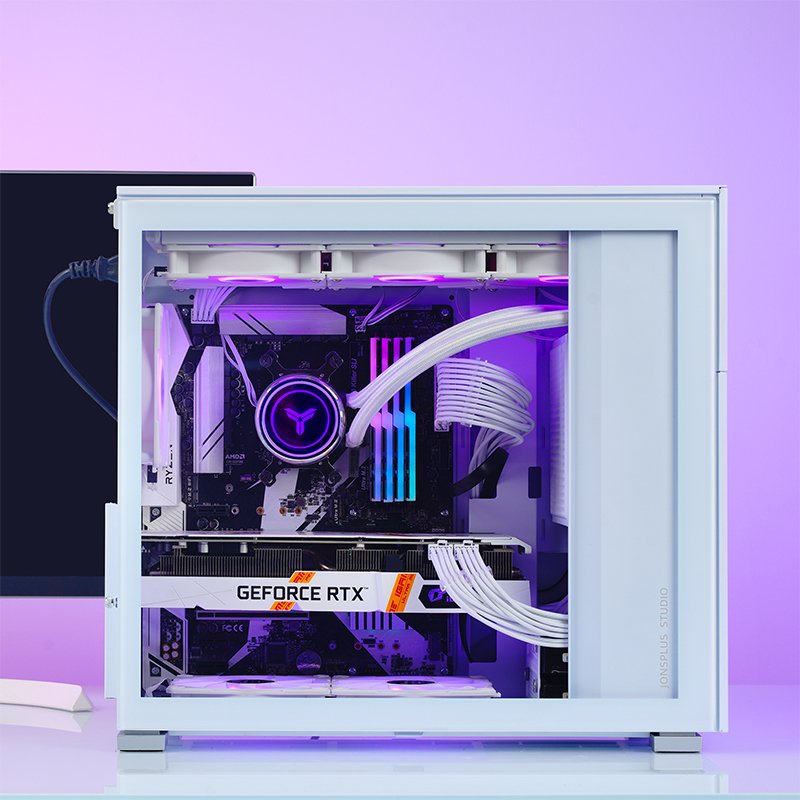 Jonsbo D41 Mesh Atx Carcasa, Tempered Glass - Blanco