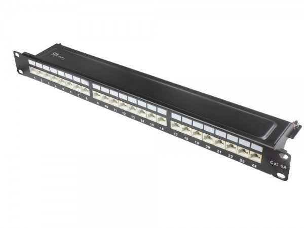 Good Connections Patchpanel 19"Cat. 6a 24-P. 1 He Schw.
