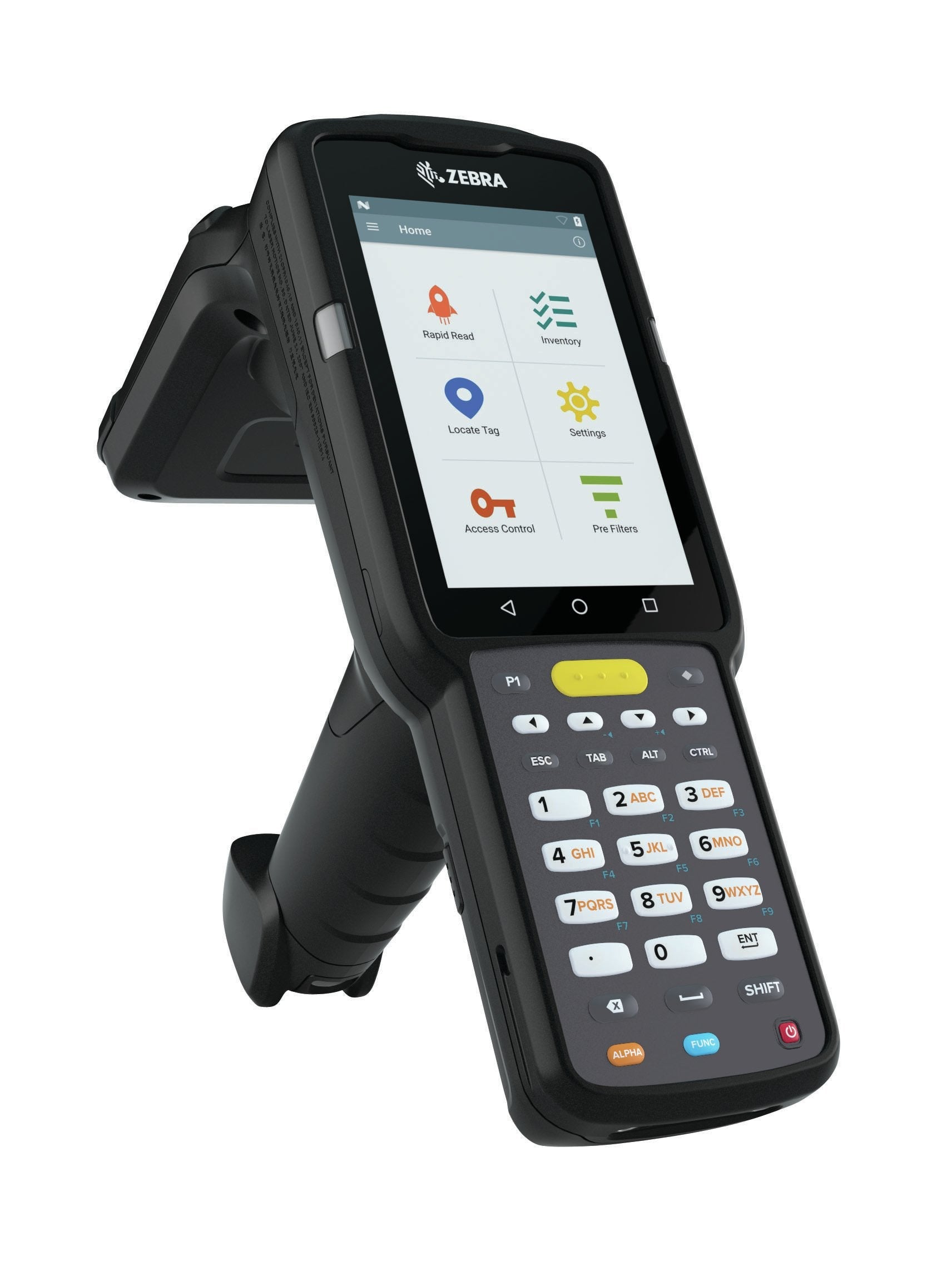Mc3330xr Uhf Rfid Gun  Circular Antenna  802.11 A/B/G/N/Ac  Se4770 2d Imager  38 Key  Extended Capacity Battery  Gms  4gb Ram / 32gb Rom  Et