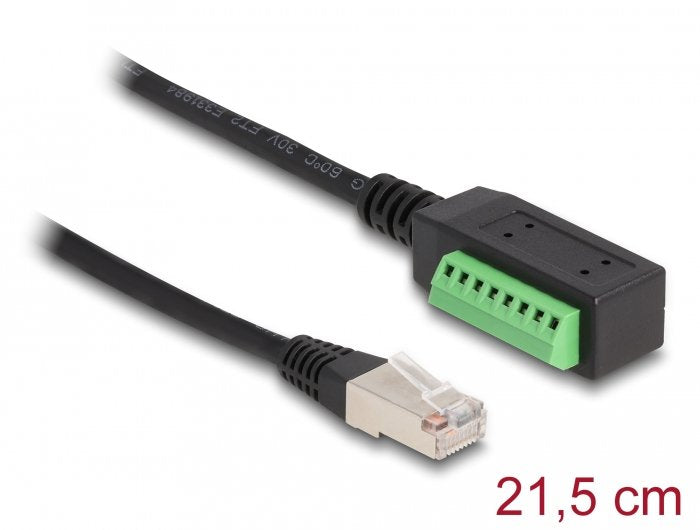 Delock Rj45 Cable Cat.5e Stecker Zu Terminalblock Adapter 21,5 Cm