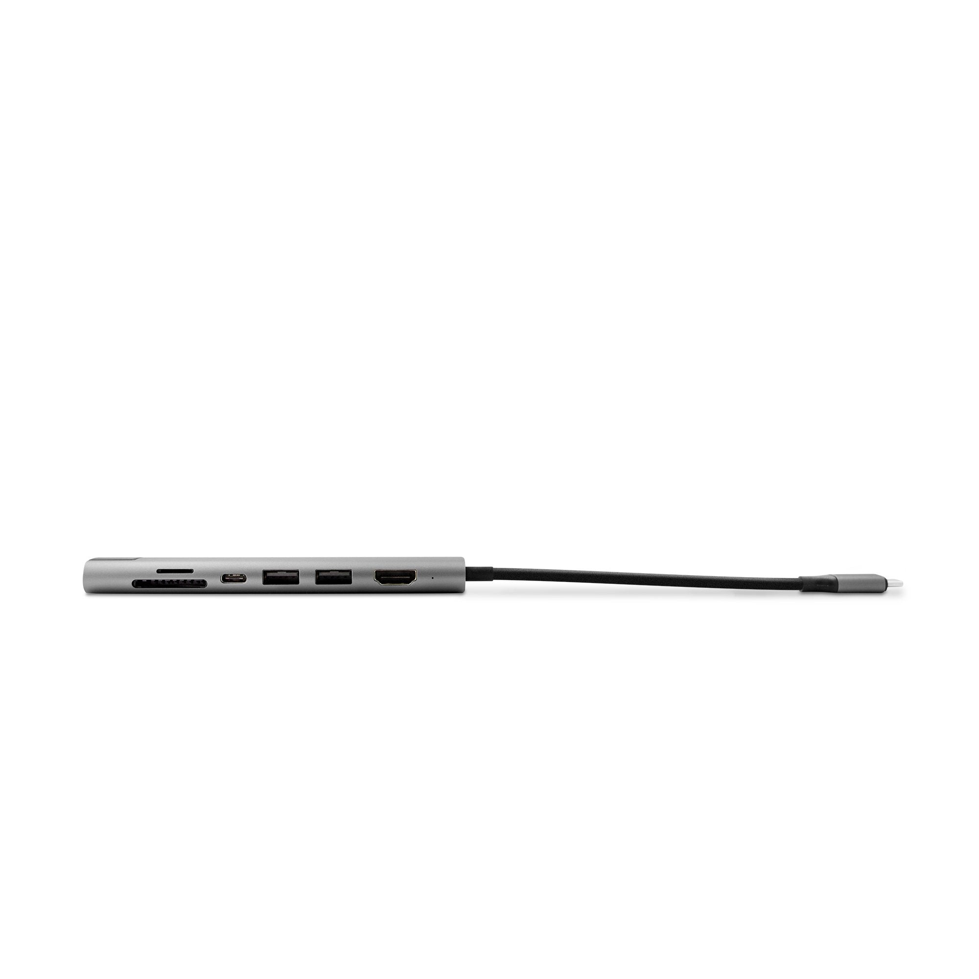 Epico Hub Usb-C 7en1  A Hdmi  2usb-A  Ethernet  Microsd Usb-C - Gris Espacial