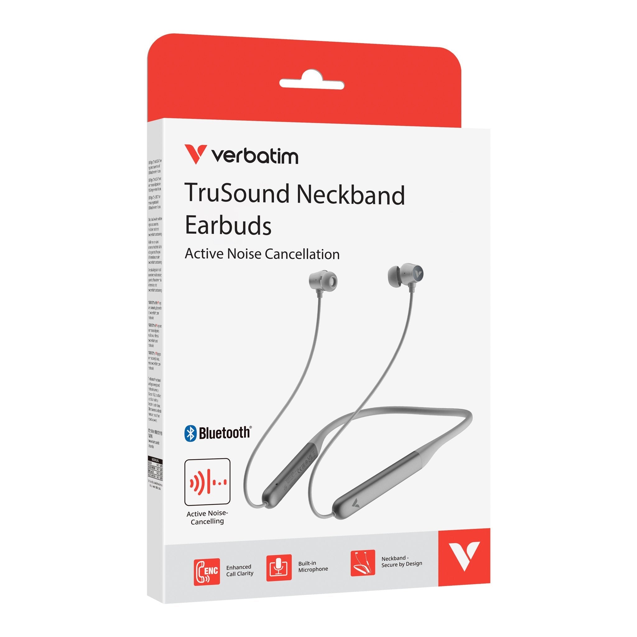 Trusound Anc Neckband  Earbuds, Grey