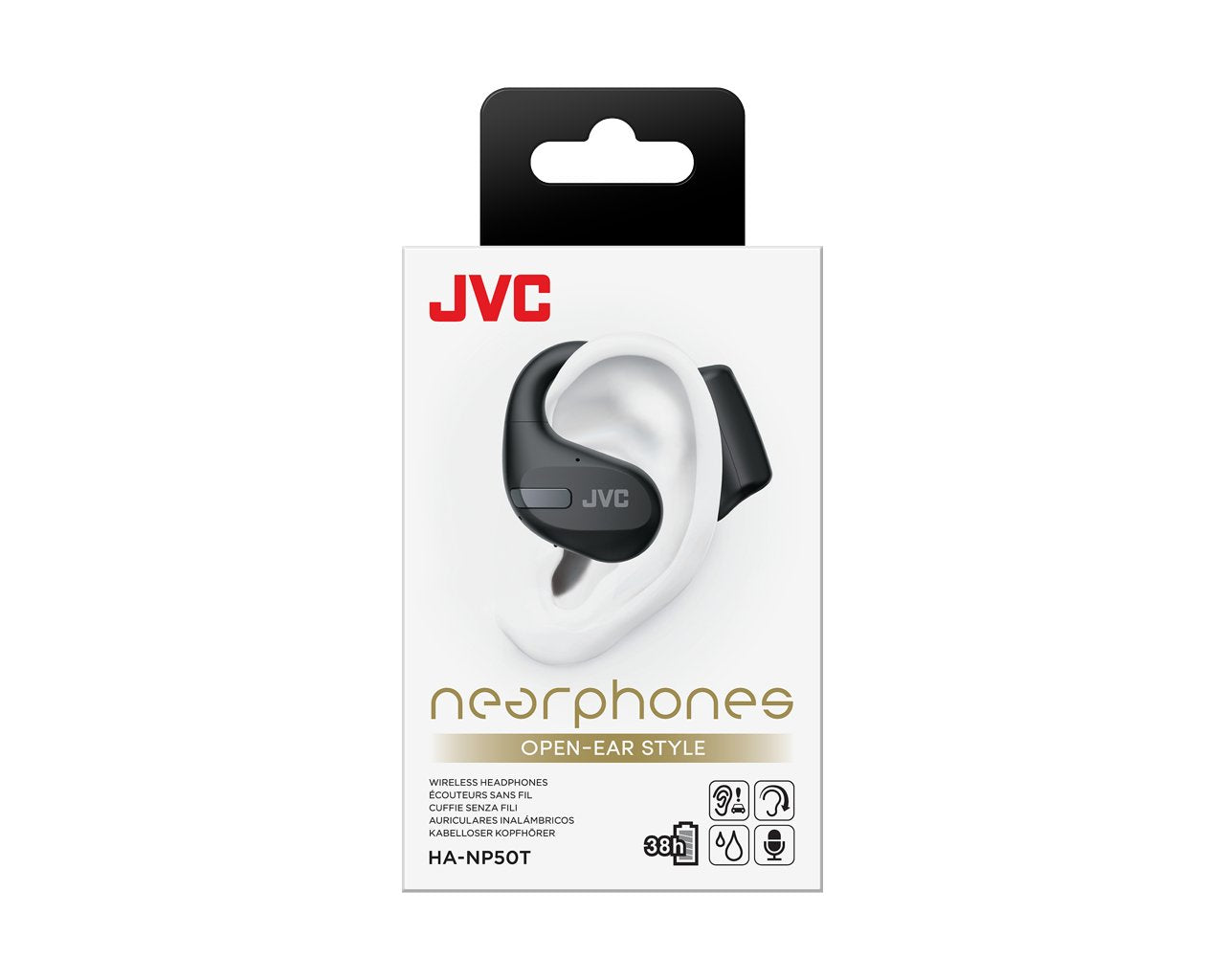 Jvc Ha-Np50t-B Nearphones Leichter Open Ear True Wireless Kopfhörer Negro