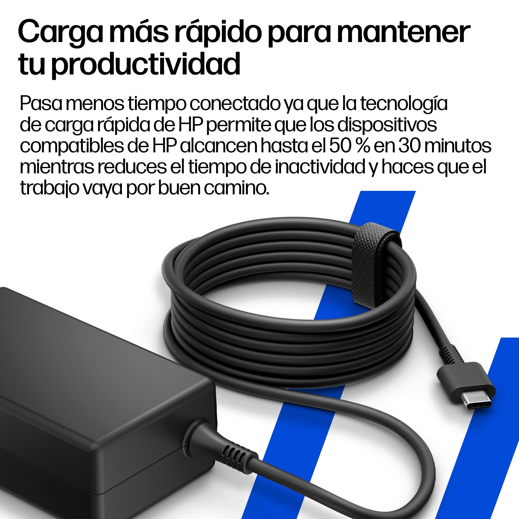 Hp Usb-C Fuente De Alimentación - Gan Laptop-Cargador - Corriente Alterna 115/230 V