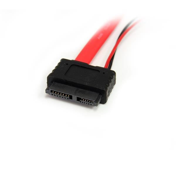 EAN 0065030833073 - StarTech.com SLSATAF20 cable de SATA 0,508 m SATA 13-pin SATA 7-pin + Molex (4-pin) Rojo imagen 2