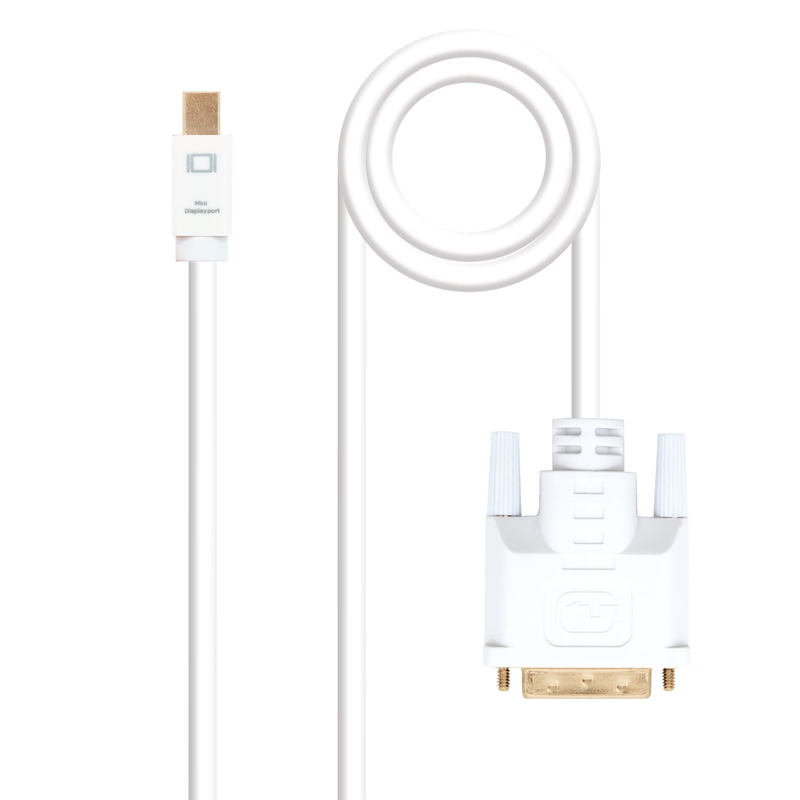 Nanocable Cable Conversor Mini Dp Macho A Dvi Macho 5m - Blanco