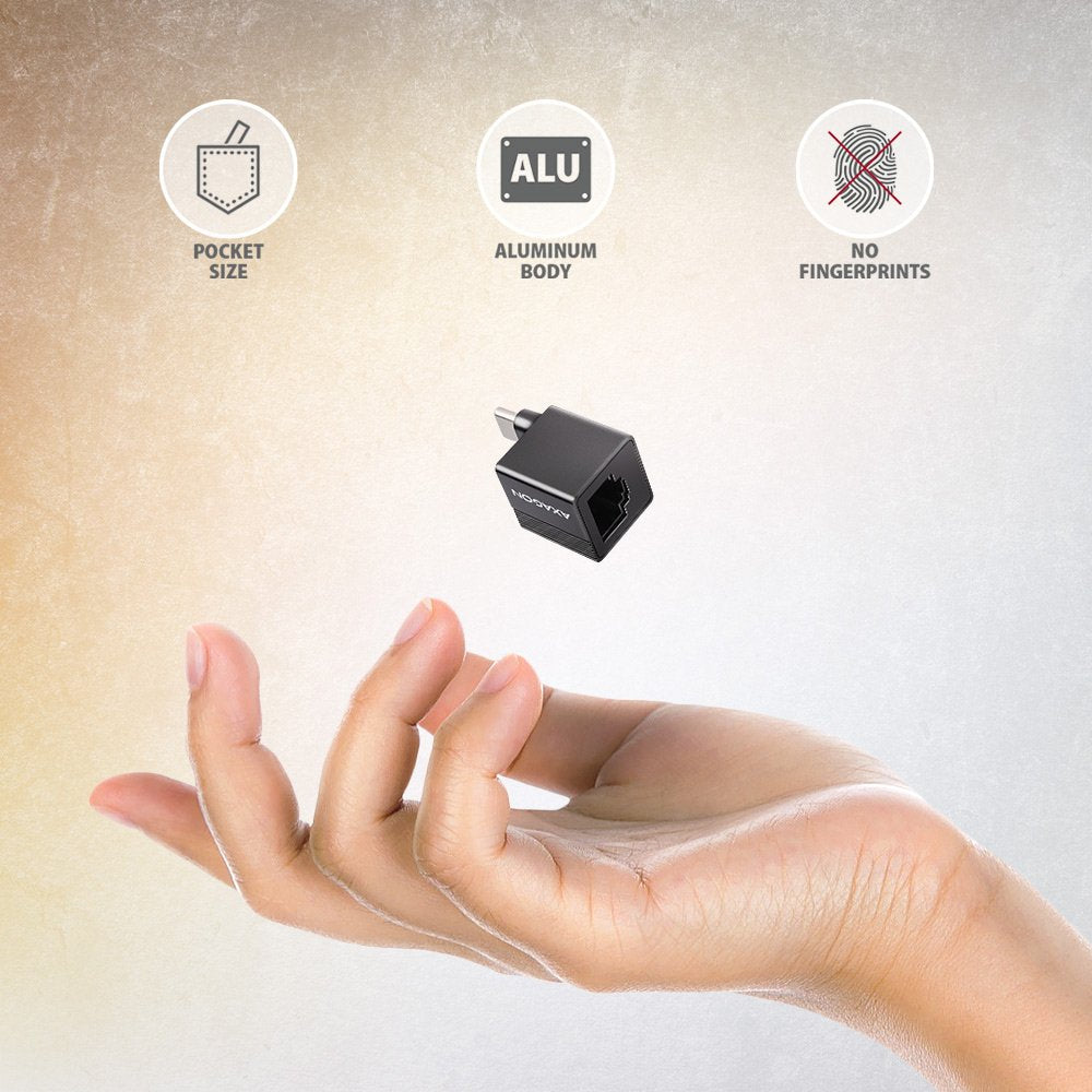 Axagon Ade-Minic Usb-C 3.2 Gen 1 Gigabit Ethernet Mini Adaptador - Negro