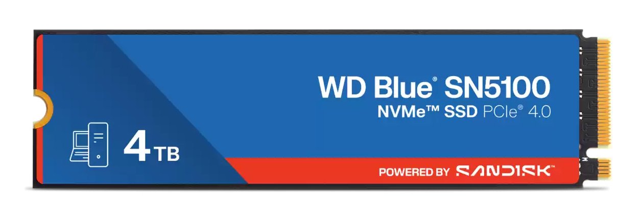 EAN 718037906270 - Western Digital WD Blue SN5100 4 TB M.2 PCI Express 4.0 NVMe QLC 3D NAND imagen 1