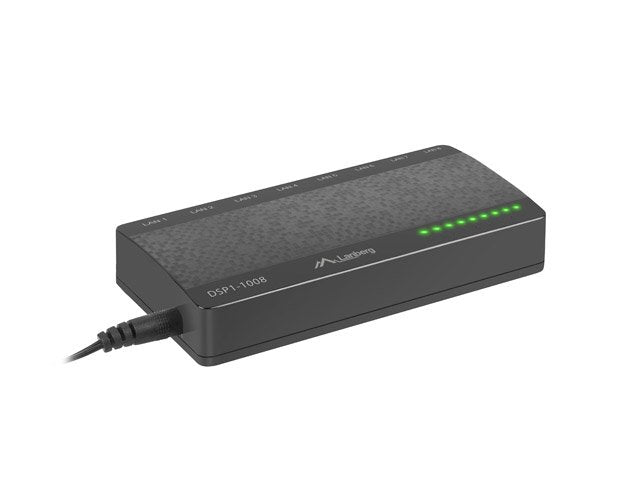 EAN 5901969415704 - Lanberg DSP1-1008 switch No administrado Gigabit Ethernet (10/100/1000) Negro, Gris imagen 2