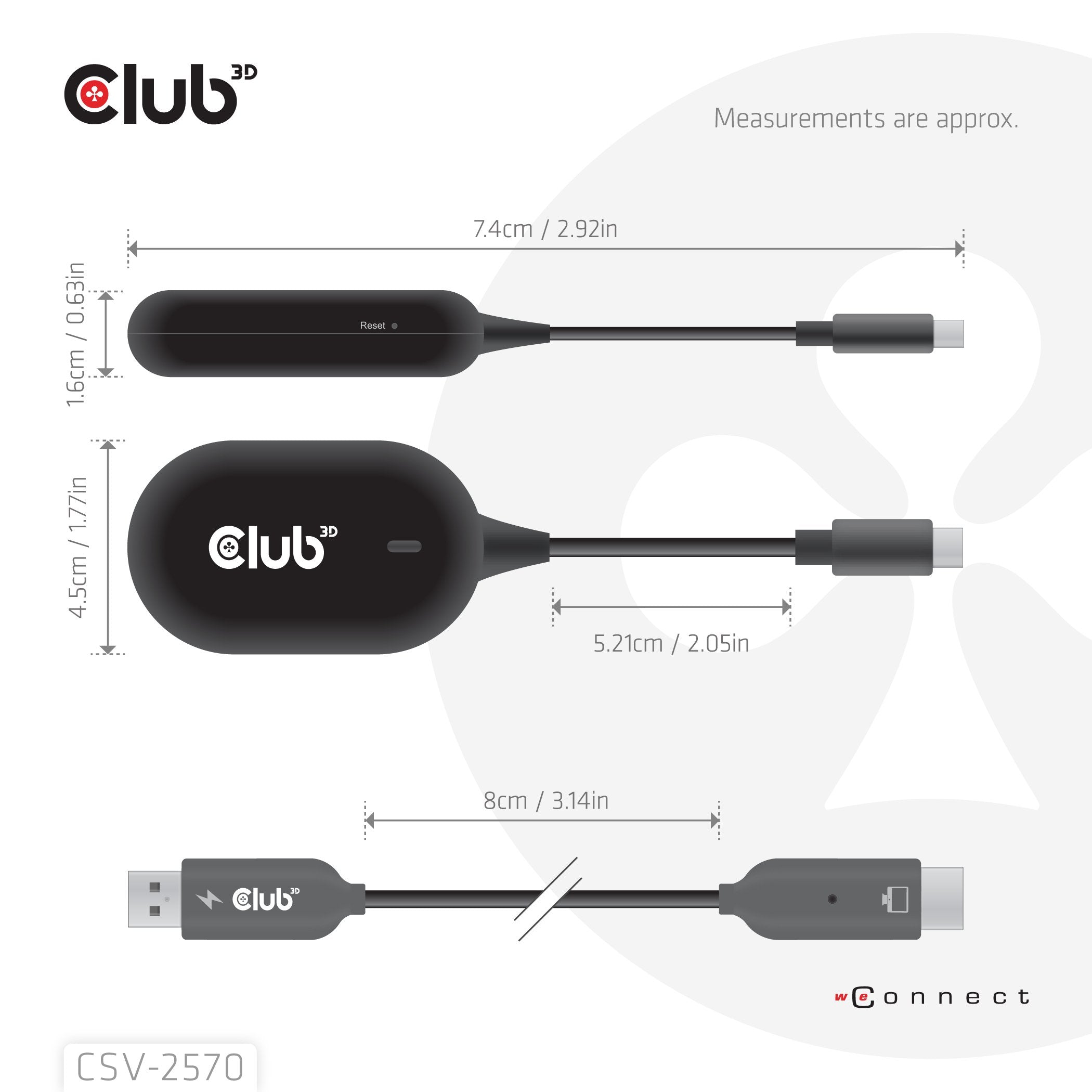 Club3d Wireless Usb-C > Hdmi Mreaming Kit Full-Hd 25m