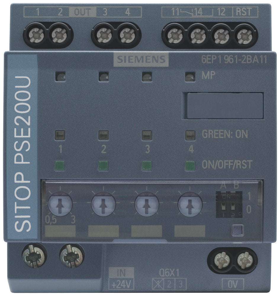 Siemens 6ep19612ba11 Sitop Pse200u 3a Selektivittsmodul 4-Kanalig Eing. 24vdc