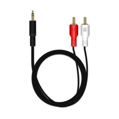 Cable Mediarange Mrcs164 De Audio 1 M 2 X Rca 3,5mm Negro