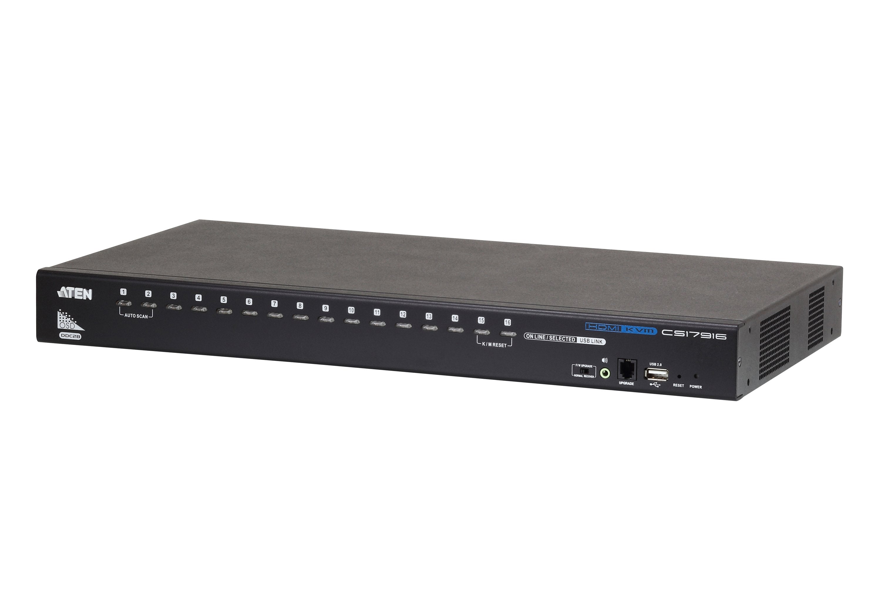 Switch Kvmp, Aten, 16 Puertos, Cs17916, Hdmi, Usb 2.0, Audio