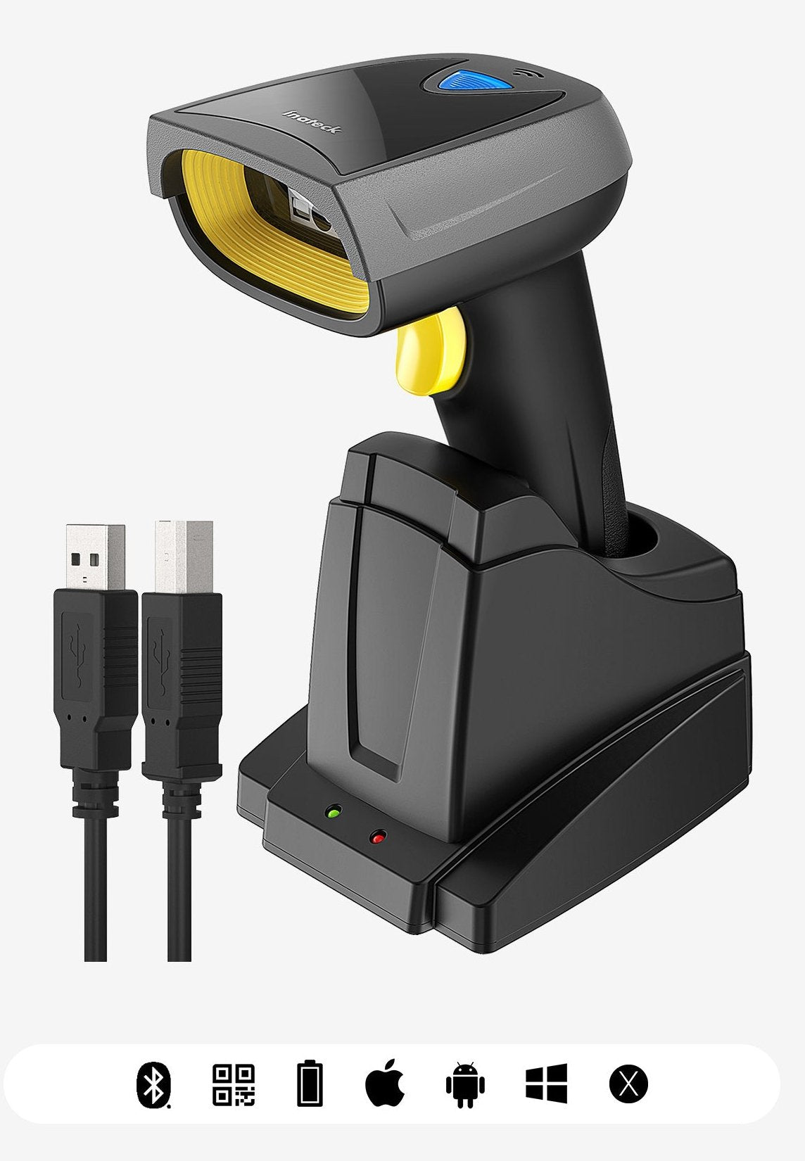 EAN 6972085137435 - Inateck BCST-52 Lector de códigos de barras portátil 1D/2D Negro, Gris, Amarillo imagen 1