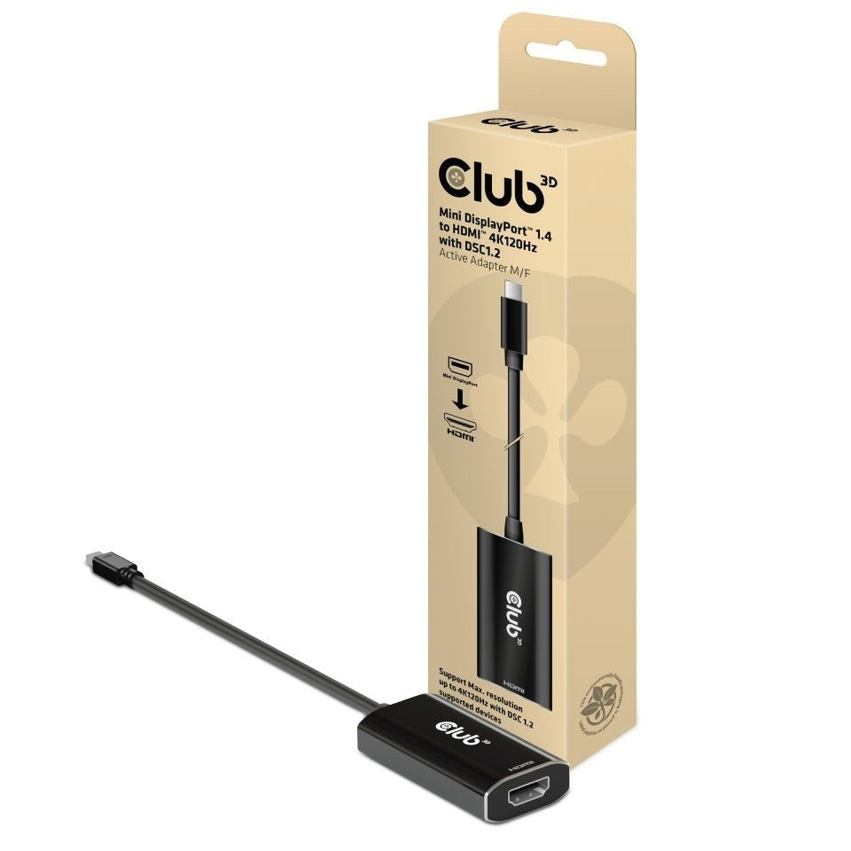 Adaptador Club3d Minidisplayport -> Hdmi 2.1 Hdr 4k120hz Retail Activo